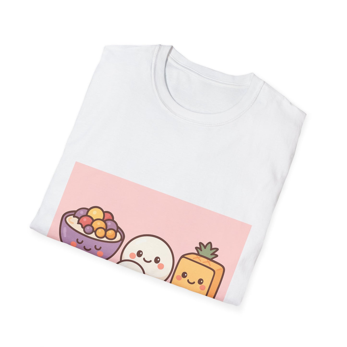 Kawaii Taro Ball Dessert T-Shirt – Taro Balls, Mochi & Pineapple Cake Design