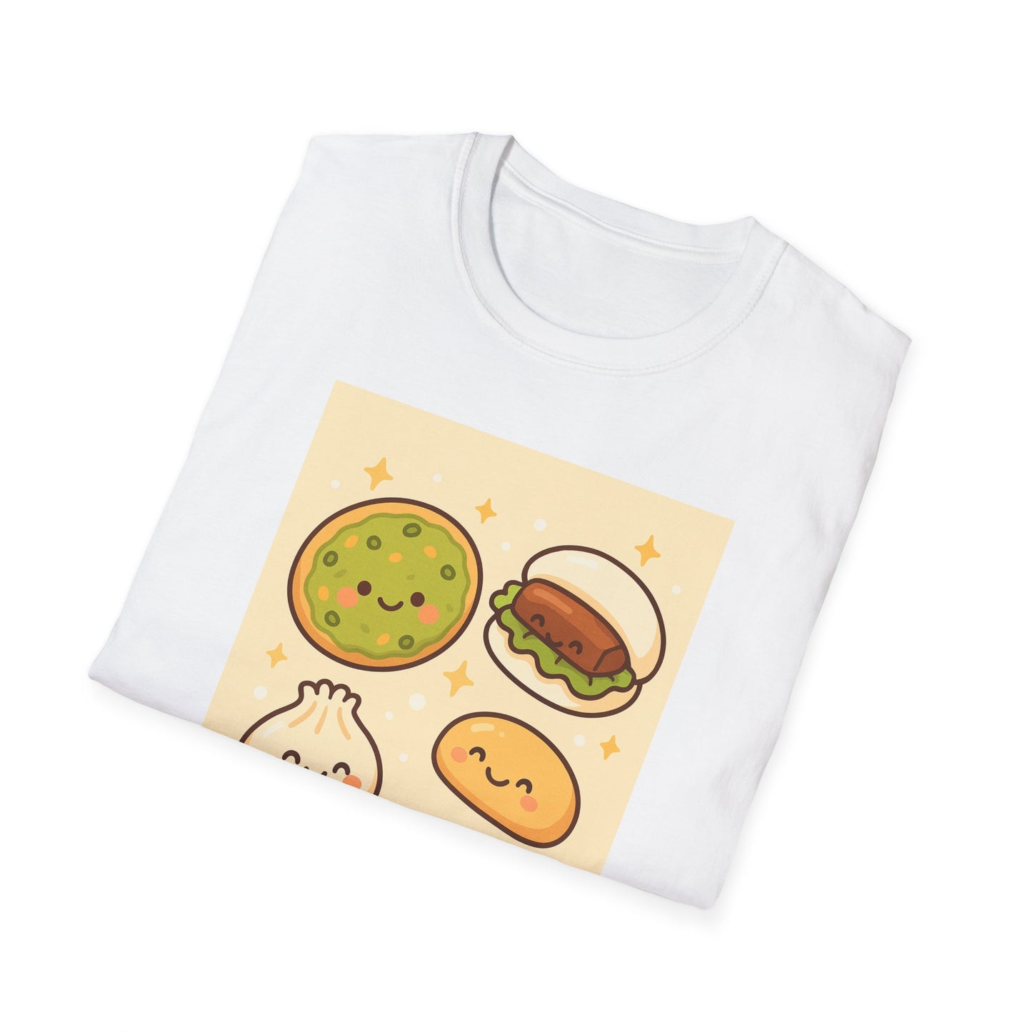 Savory Taiwanese Food T-Shirt – Kawaii Scallion Pancake & Gua Bao Design