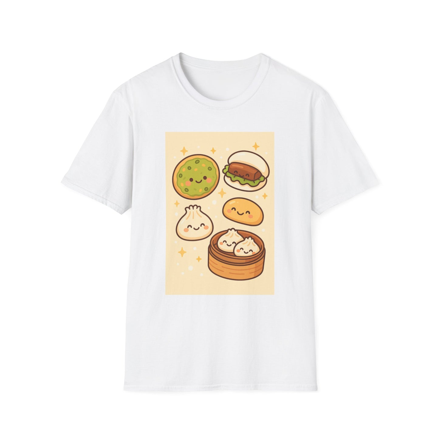 Savory Taiwanese Food T-Shirt – Kawaii Scallion Pancake, Gua Bao & Soup Dumpling Design